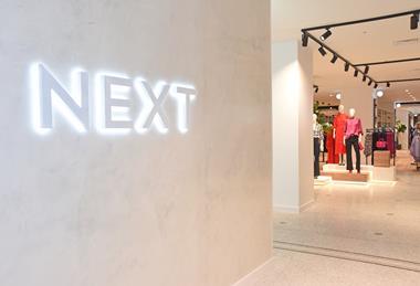 Interior of Next store in Watford
