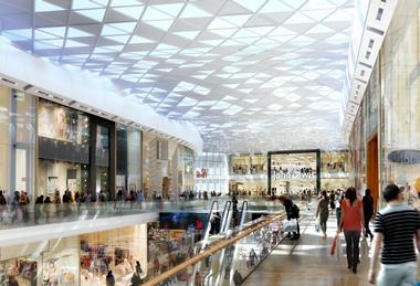 Shopping centre mall shoppers john lewis