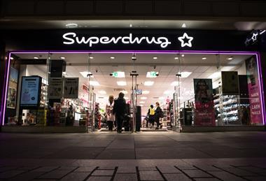 Exterior of Superdrug Glasgow store