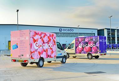 Ocado delivery vans