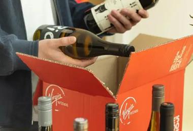 Virgin Wines delivery box