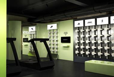 House of SportsShoes - display of running shoes