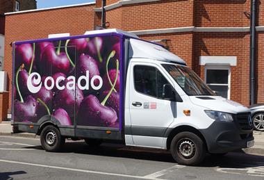 Ocado home delivery vehicle