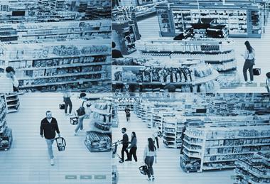 CCTV footage from a supermarket