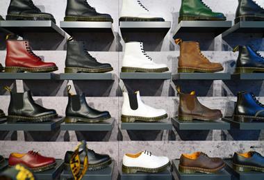 Dr Martens boots display