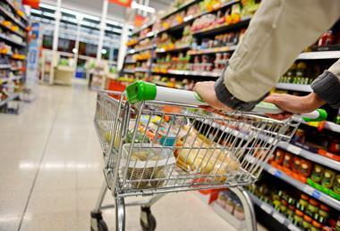 Grocery supermarket trolley