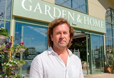 Alan Roper, Blue Diamond Group chief executive, outside East Bridgford Garden Centre