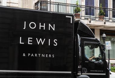 Black John Lewis delivery van