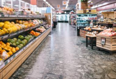 Fruit aisle in a supermarket