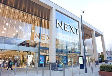 Exterior of Next store in retail park