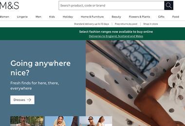 M&S website back online