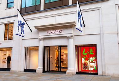 Front entrance of Burberry, Bond Street, London