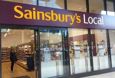 The exterior of the 'micro' Sainsbury's Local store in Holborn