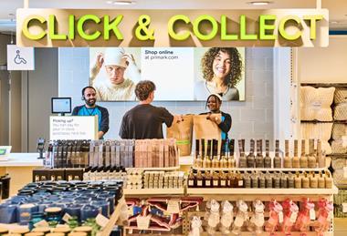 Primark store click and collect station