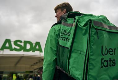 Uber driver outside Asda