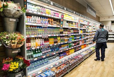 Food on the go aisle at Co-op