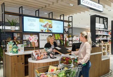 John Lewis click-and-collect point in a store