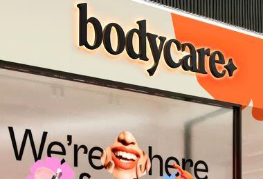 Bodycare store front with new logo