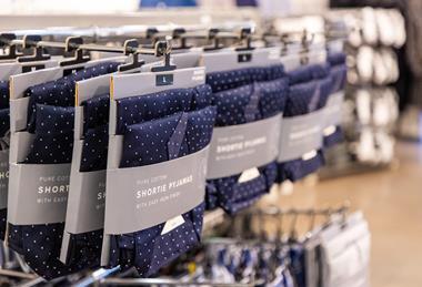 M&S pyjamas on paper hangers