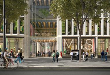 M&S Marble Arch - M&S flagship store, elevation to Oxford Street (1)