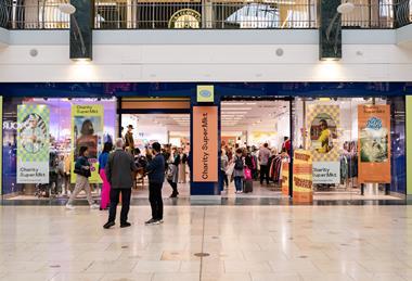 Exterior of Charity Super.Mkt store in Bluewater shopping centre