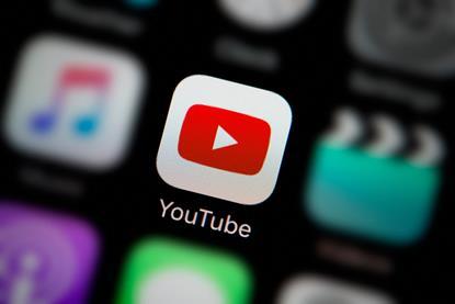 YouTube app logo close up