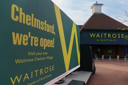 Exterior of Waitrose Chelmsford store