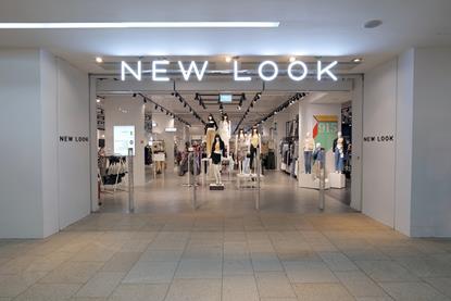 Entrance of New Look store with mannequins on display