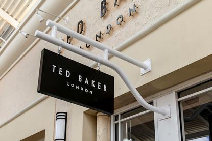 Ted Baker sign outside US store