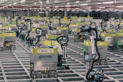 Ocado on-grid bots