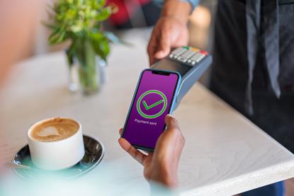 Payment for coffee made with phone