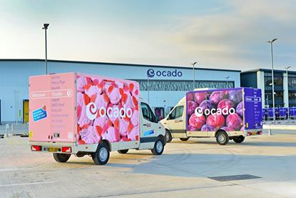 Ocado delivery vans