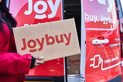 Joybuy package being loaded into delivery van