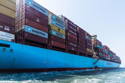 Maersk container ship