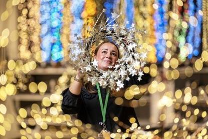 Colleague working in John Lewis Christmas Shop