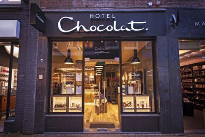 Exterior of Hotel Chocolat store