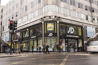 Exterior of JD Sports London store