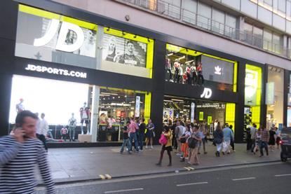 JD Sports' flagship store on Oxford Street