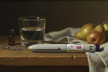 Illustration of Mounjaro on a table