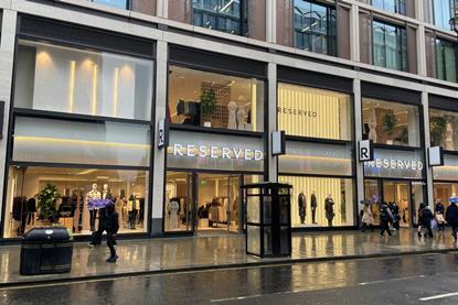 Exterior of Reserved store, Oxford Street