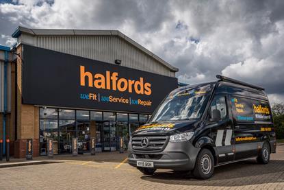 Halfords store and mobile expert van
