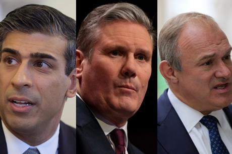 Rishi Sunak, Keir Starmer and Ed Davey