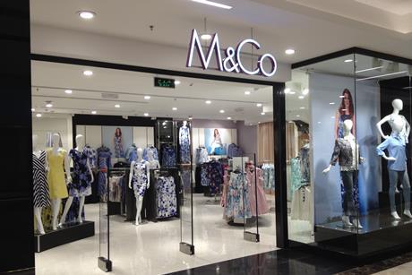 Exterior of M&Co store in shopping centre