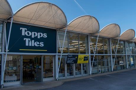 Exterior of Topps Tiles store