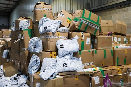 Shein packages piled up