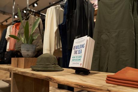 Products on display at Finisterre, Covent Garden, London