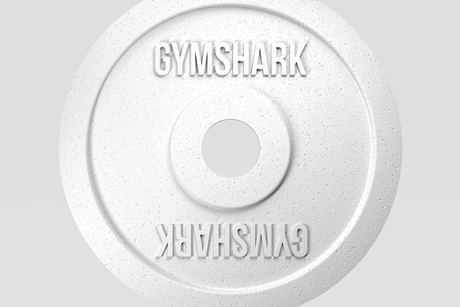 Dumbbell weight with Gymshark logo on it