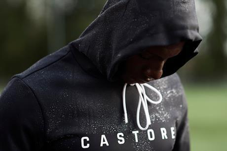 Model wearing Castore Garcia hoodie