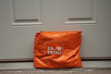 Temu packages on doorstep