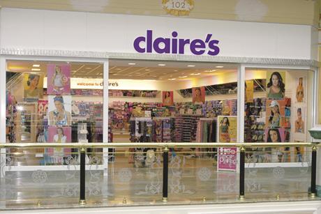 Claire's storefront